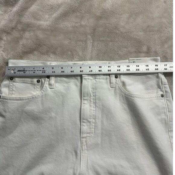 J.Crew Classic Straight Jeans Women's 31 White Slim High Rise Cotton Spandex NWT - Picture 8 of 13